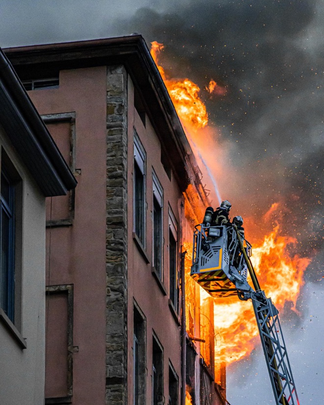 Incendie Lyon Croix Rousse