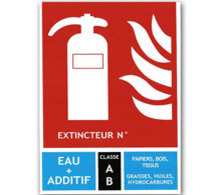 Signalisation incendie pour extincteurs